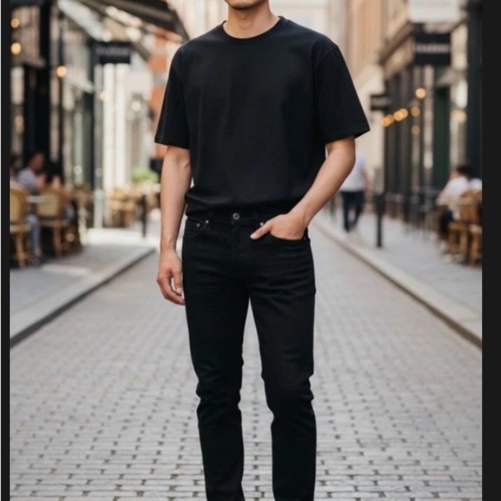 Acne Men's Dark Slim Straight Jeans size 33/32 Ace Stay Cash